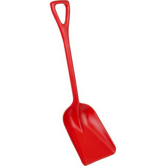 Remco Hygienic Square Point Shovel, Polypropylene Blade, 23 1/2 in L, Red 69814