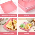 thumbnail image 4 of Caja for pastel vasco cuadrada rosa, 5 uds., con cubierta transparente, embalaje for postre tiramisú de 4 pulgadas, 4 of 4