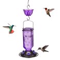 thumbnail image 4 of Kingsyard Glass Hummingbird Feeder for Outdoor Hanging, 24 Ounces, Ant Moat Included, Purple, 4 of 9