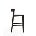 thumbnail image 4 of Home Square 37" Faux Leather Barstool in Ivory & Dark Walnut - Set of 3, 4 of 6