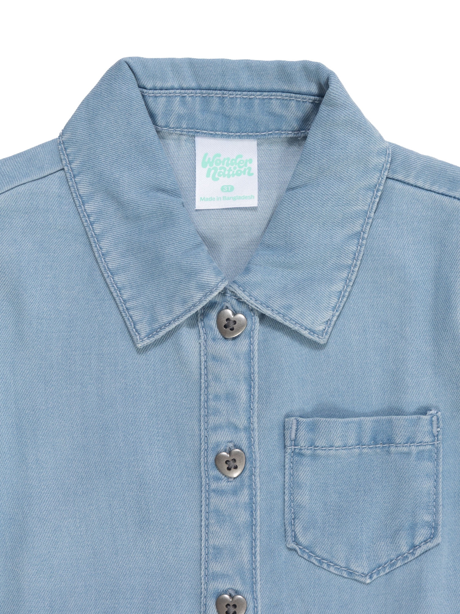 Wonder Nation Toddler Girl Denim Dress, Sizes 12M-5T