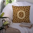 thumbnail image 3 of Letter O Initial Monogram - Giraffe Fabric Decorative Pillow, 3 of 4