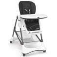 thumbnail image 5 of INFANS High Chair with One-Hand Removable Tray, 4 Lockable Wheels & Large Storage Basket - Multi-Adjustable Height, Recline & Footrest, Removable Cushion, Foldable for Baby, Infant& Toddler, Grey, 5 of 9