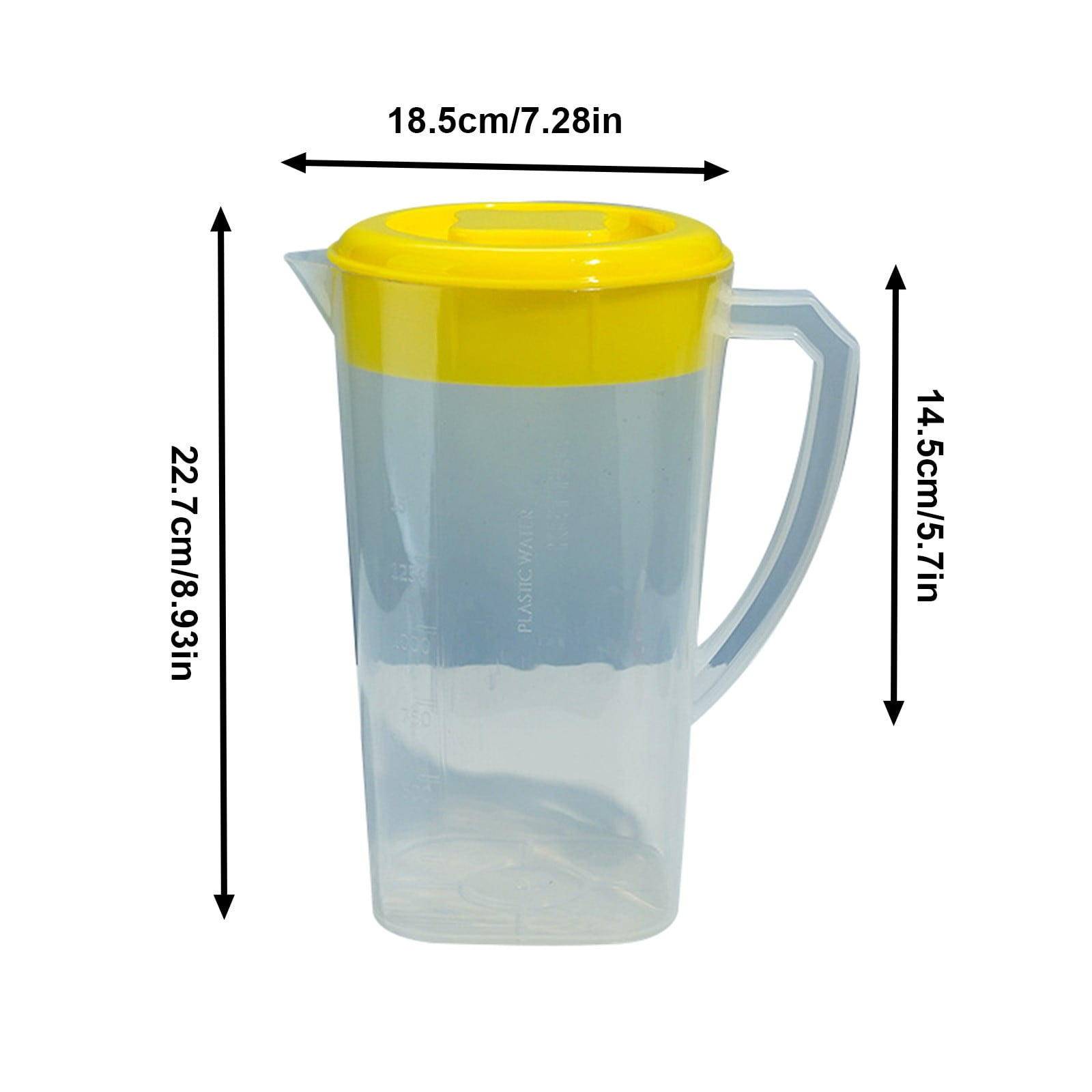Piwvid Plastic Pitcher with Lid, BPA Free Eco-Friendly Mix Drinks Water Jug, for Hot and Cold Lemonade, Juice, Beverage, Iced Tea, 81oz/2.4 Litre