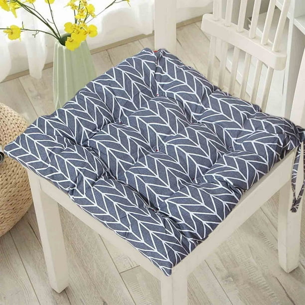 Cojín para silla de pana color sólido 15.7"x15.7" | Almohadilla de asiento para comedor engrosada | Almohadilla antideslizante para oficina, estudiante y tatami | Diseño suave y de soporte con