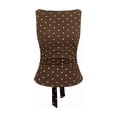 thumbnail image 2 of Women Y2k Polka Dots Boat Neck Tank Top Cute Sleeveless Slim Fitted Side Ruched Tie Back Vest Top Brown L, 2 of 8