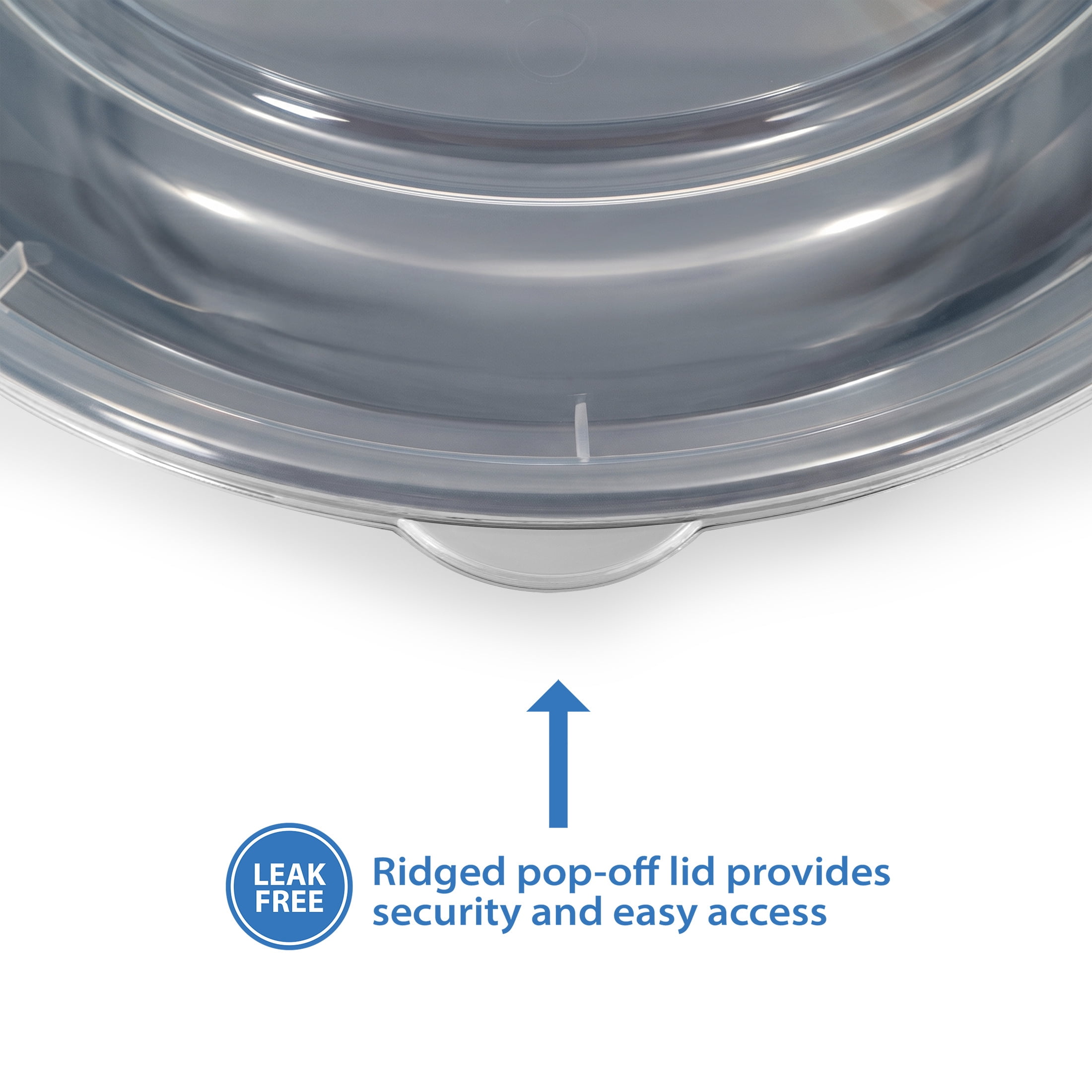 Mainstays 5-Pack Round BPA-Free Plastic Meal Prep Food Storage Containers, 1L, Soothing Grey