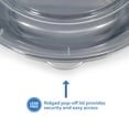 thumbnail image 5 of Mainstays 5-Pack 3-Compartment Round BPA-Free Plastic Meal Prep Food Storage Containers, 1 L, Soothing Grey, 5 of 10
