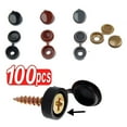 thumbnail image 6 of 100 Pcs Fixing Hinged Plastic Screw Cover Button Nuts Bolts Decorative Hardware, 6 of 7