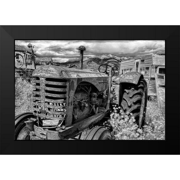 Vintage Photo Archive 14x11 Black Modern Framed Museum Art Print Titled - Vintage Tractor