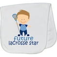 thumbnail image 2 of Inktastic Future Lacrosse Star Boy Baby Burp Cloth, 2 of 3