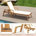 thumbnail image 6 of Costway 1 PCS Outdoor Chaise Lounge with  Adjustable 5-position Backrest Solid Wood Frame, 6 of 9
