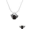 thumbnail image 2 of Delight Jewelry Black Flying Pig with Wings Silver-tone You Mean the World to Me Ring Necklace, 18", 2 of 4