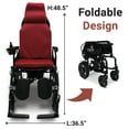 thumbnail image 4 of ComfyGO Fauteuil Roulant Électrique, Fauteuils Roulants Pliants Légers, Fauteuil Roulant Motorisé, Capacité Maximale de 286 Lb, Siège de 18 Pouces, 4 of 6