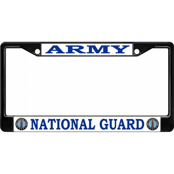 Army National Guard Black License Plate Frame