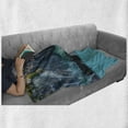 thumbnail image 6 of Turquoise Soft Flannel Fleece Throw Blanket, Marble Caves of Lake General Carrera Chile South American Natural, Cozy Plush for Indoor and Outdoor Use, 60" x 80", Purple Grey Turquoise, by Ambesonne, 6 of 6