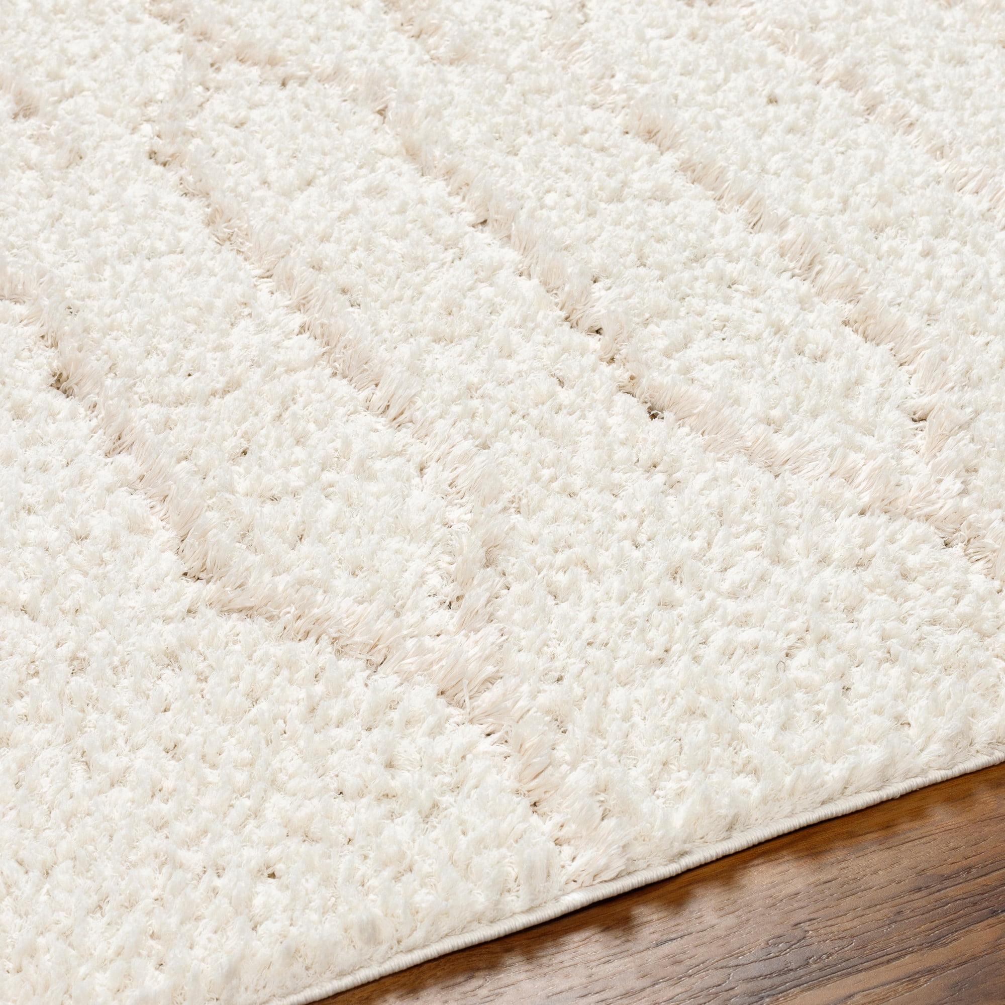 Artistic Wavers Maryland Shag Area Rug, 5'3" x 7', Cream