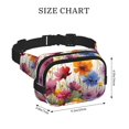 thumbnail image 4 of Balery Colorful Wildflower Meadow Mochila Cinturón para Mujeres y Hombres, Bolsa de Cintura Impermeable de Doble Capa con Correa, 4 of 9