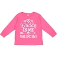 thumbnail image 3 of Inktastic Daddy is My Valentine Girls Girls Long Sleeve Toddler T-Shirt, 3 of 5