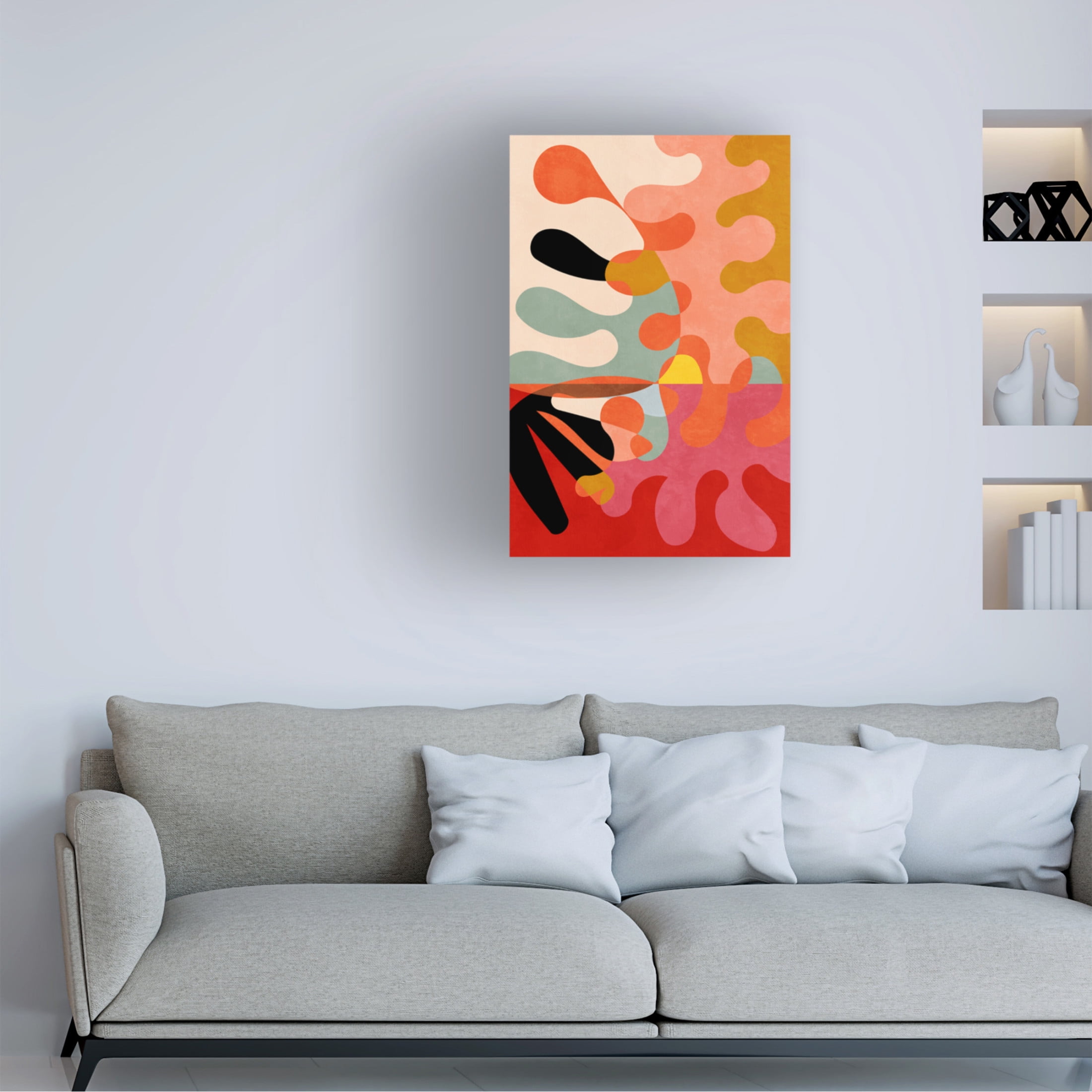 Trademark Fine Art Ana Rut Bre Warm Colors Bauhaus Geometry5 Canvas Wall Art