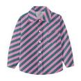 thumbnail image 7 of Oxford Dress Shirts for Boys Striped Long Sleeve Collared Button Up Shirt with Chest Pocket School Uniform (6-12 Months, Pink 02), 7 of 7