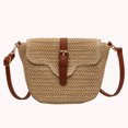 thumbnail image 4 of Bolsos Cruzados para Mujer Bolso Playa Tejido Paja A La Bolso Bohemio (Beige), 4 of 9