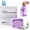 Purple, variant on Blue Foam Cleaning Sheets, 100PCS Cleaning Tablets All Purpose, Deep Cleaning Floor Sheet Pk, Cleaning Sheets That Dissolve in Water,Multiple Effect the Floor Clean Tablets,For Hardwood, Tile