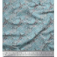thumbnail image 1 of Soimoi Moss Georgette Fabric Brush Stroke Abstract Print Fabric by The Yard 42 Inch Wide, 1 of 3