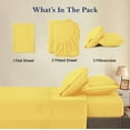 thumbnail image 4 of 5-Piece Split California King Sheet Set, 800 Thread Count, 100% Egyptian Cotton, Color Gold Stripe Pattern, Fits 16-Inch Deep Mattresses, 4 of 5