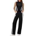 thumbnail image 1 of Conjunto de dos piezas XIEERDUO, top sin mangas y pantalón ancho negro talla S, 1 of 5