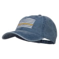 thumbnail image 2 of Thin Yellow Line Silver USA Flag Embroidered Washed Cap - Navy OSFM, 2 of 5