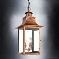 thumbnail image 4 of Luxury Antique Outdoor Pendant, 26.00''H x 12.00''W, with French Country Style Elements, Old World Design, Rustic Copper Finish and Clear Glass, UQL1414, 4 of 6