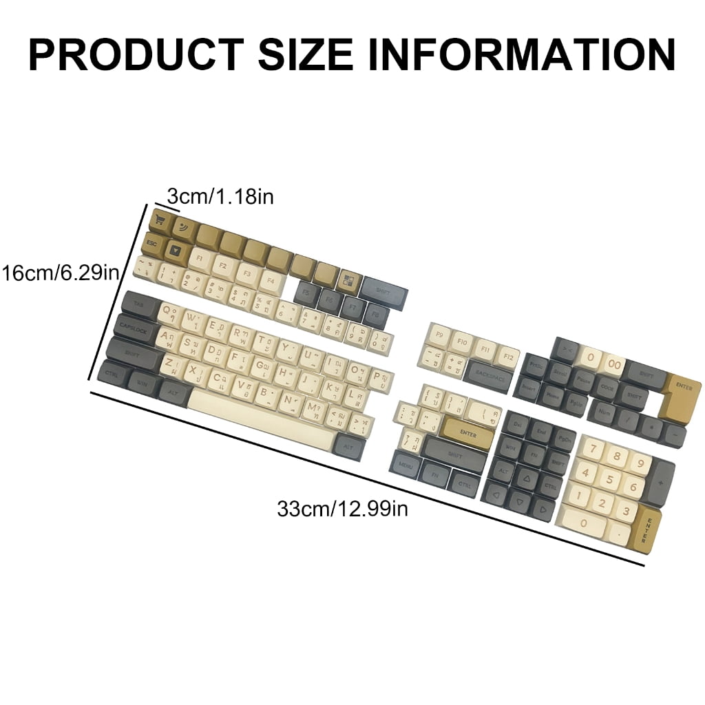 Zeiwohndc Thai Keycaps XDA PBT Keycap for 61/64/68/75/87/98/104 MX Switches Keyboard