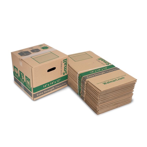 Pen Gear Small Extra Strength Recycled Moving And Storage Boxes 14l X 14w X 12h Kraft 15 Count Walmart Com Walmart Com