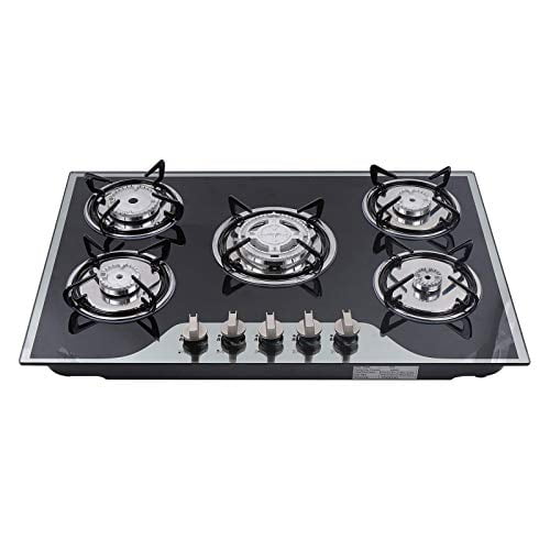 Brand New 30" Stainless Steel 5 Burner Built-in Cooktops LPG/NG Gas Cooker Stove 