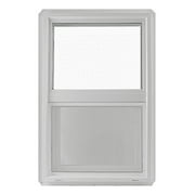 Shed Windows and More 14" x 21" Double Pane Window White Vinyl Tempered Low-E Glass Vertical Opening Window