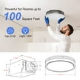 thumbnail image 5 of Akicon Round Sliver Bathroom Exhaust Fan with 3CCT LED Light & 5W Night Light, 110 CFM, 2.0 Sones Quiet Energy Efficient Vent Fan, 2700K/4000K/5500K, 5 of 8