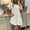 White, variant on ZZwxWA Womens Loose Linen Mini Dress Summer Modest Frayed T Shirt Dress Flowy Ruffle Short Sleeve Shift Dress Pocket