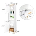thumbnail image 2 of Hassch Modern 71" Tall Bathroom Cabinet with Drawer, Wooden Corner Storage Cabinet for Kitchen Laundry Room, White, 2 of 8