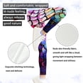 thumbnail image 5 of COEQINE Mermaid Scales Splash Girls' Yoga Leggings Pants Full Length Athletic Trousers High Waist Tummy Control, for 6-7 Years Kids Girls, 5 of 7