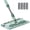 Green, variant on Civeed Mop, Microfiber Mop, Flat with Stainless Steel Handle, Includes 4 Reusable Washable Pads, for Floor/Walls/Windows