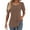 AE04-Brown, variant on Womens Puff Short Sleeve Tunic Tops Pleated Crew Neck Blouses Dressy Casual Loose Fit Spring And Summer T Shirts Blue XL