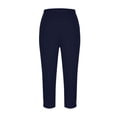 thumbnail image 6 of Ahdbta Womens Tummy Control Yoga Capri Pants Plus Size Stretch Knee Length Leggings High Waisted Casual Summer Ladies Pull On Capris, 6 of 8
