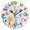 Black, variant on Hand Drawn Sun and Moon Wall Clock 10in Round Artistic Oil Painting Home Decor Desk Table Clock