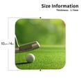 thumbnail image 2 of Yiaed golf ball after putting to the golf hole Print Leather Coasters for Drinks - Cup Coasters Coffee Table Kitchen Table Bar, Home & Office Gifts Handmade Drink Coasters-Square, 2 of 6