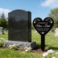 thumbnail image 2 of Memorial Plaque Stake for Parents - Heart-Shaped Acrylic Cemetery Marker, 2 of 6
