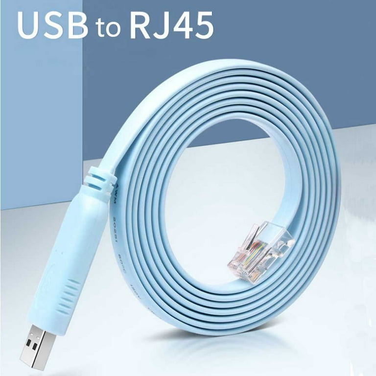 USB Cisco Console Cable, Rollover Cable