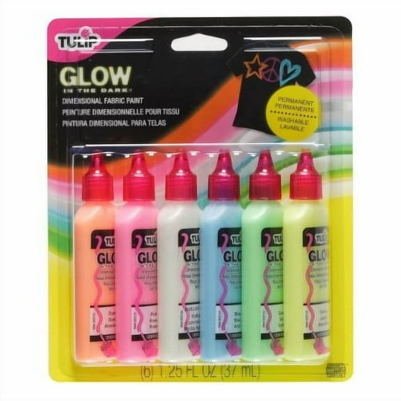 Tulip 6-Pack 3D Fashion Paint, Glow [Glow]