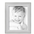 thumbnail image 2 of ArtToFrames 8" x 10" Metro Ice Silver Black Picture Frame, 8x10 inch Silver Wood Poster Frame (WOM-5247),  Pack, 2 of 7