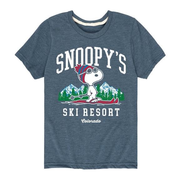Peanuts - Snoopy's Ski Resort - Toddler And Youth Short Sleeve Graphic T-Shirt